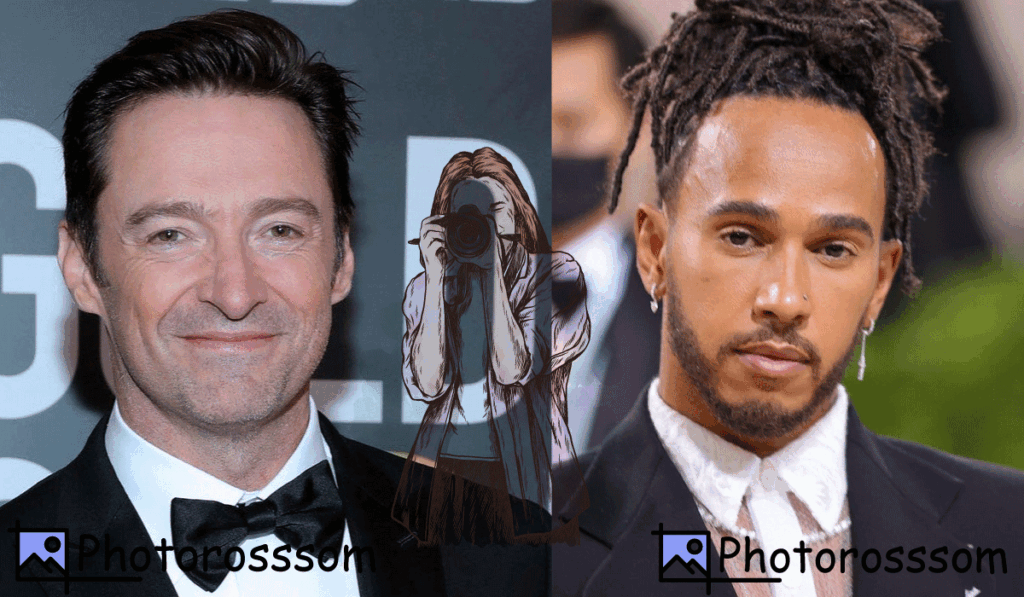 Hugh Jackman and Lewis Hamilton