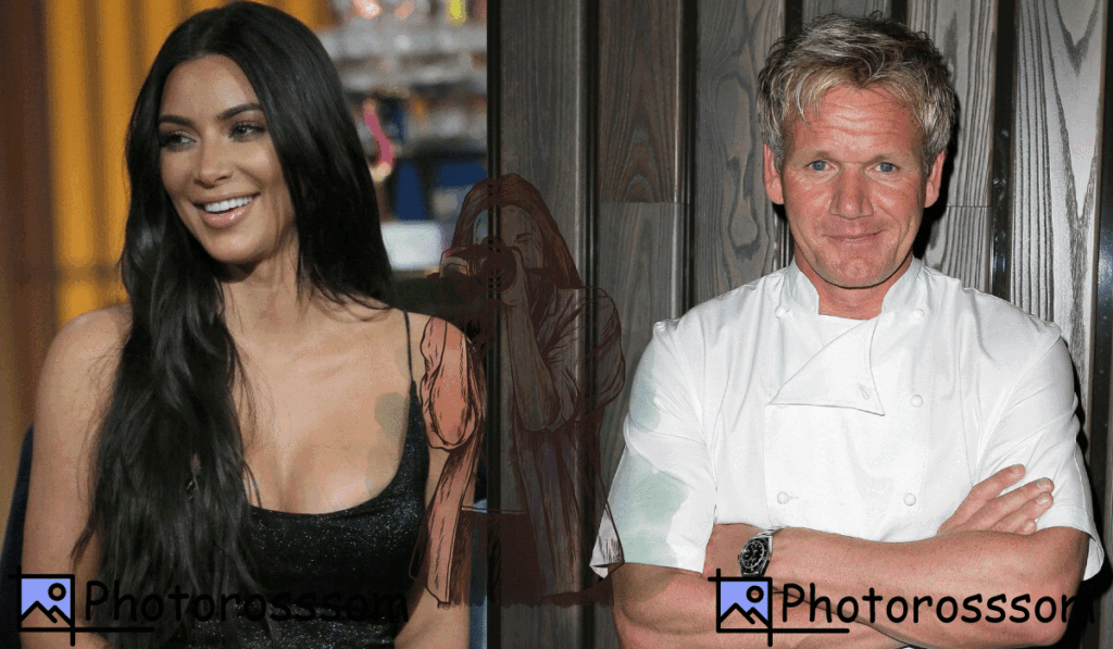 Kim Kardashian and Gordon Ramsay
