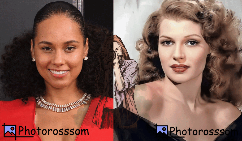 Alicia Keys and Rita Hayworth